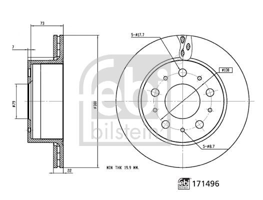 Disc frana FEBI BILSTEIN 171496