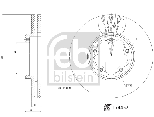 Disc frana FEBI BILSTEIN 174457