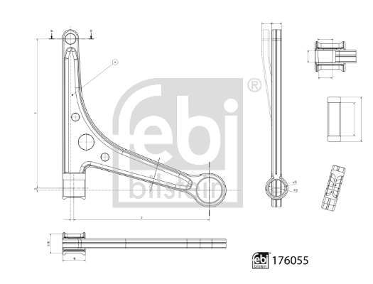 Brat suspensie roata FEBI BILSTEIN 176055