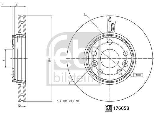 Disc frana FEBI BILSTEIN 176658