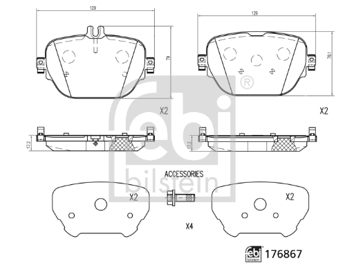 Placute frana FEBI BILSTEIN 176867