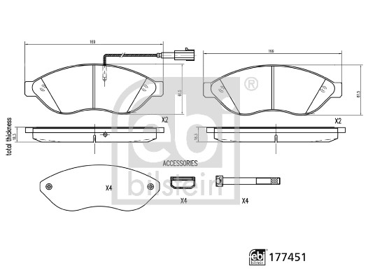 Placute frana FEBI BILSTEIN 177451