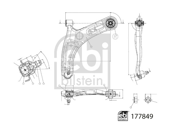 Brat suspensie roata FEBI BILSTEIN 177849