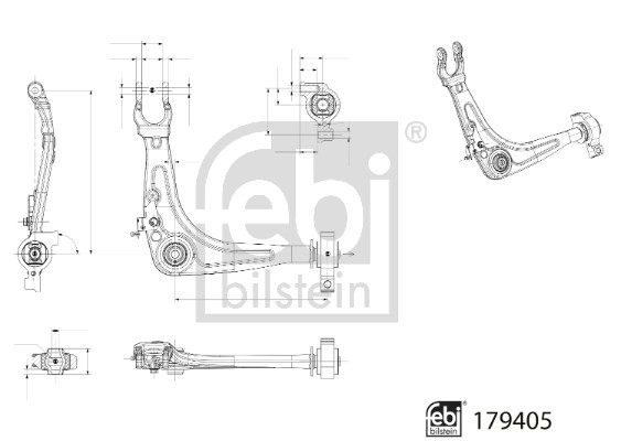 Brat suspensie roata FEBI BILSTEIN 179405
