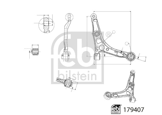 Brat suspensie roata FEBI BILSTEIN 179407