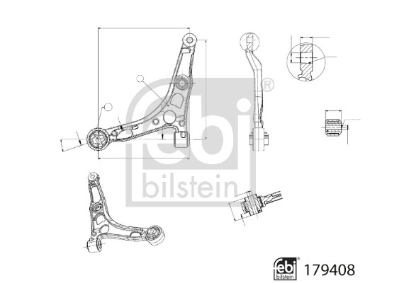 Brat suspensie roata FEBI BILSTEIN 179408