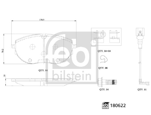 Placute frana FEBI BILSTEIN 180622
