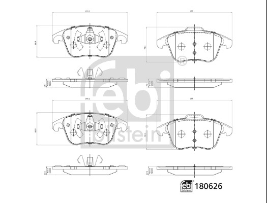 Placute frana FEBI BILSTEIN 180626