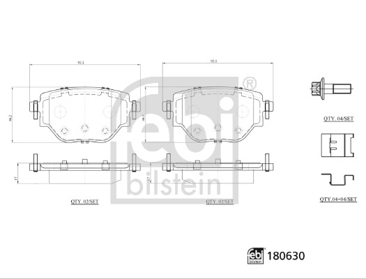 Placute frana FEBI BILSTEIN 180630