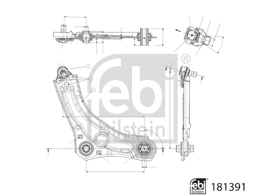 Brat suspensie roata FEBI BILSTEIN 181391