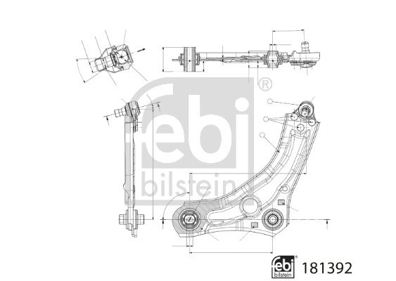Brat suspensie roata FEBI BILSTEIN 181392