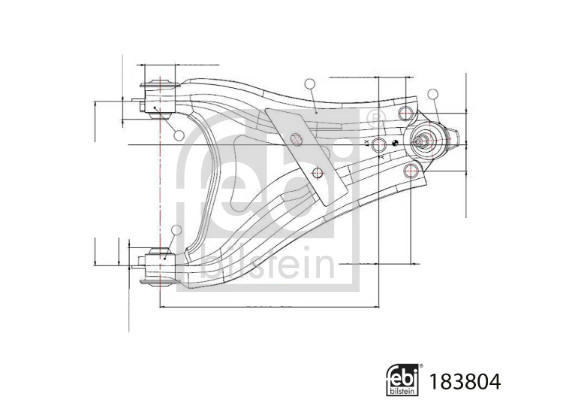 Brat suspensie roata FEBI BILSTEIN 183804