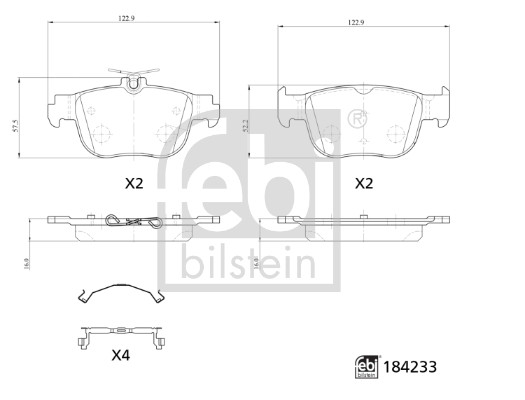 Placute frana FEBI BILSTEIN 184233