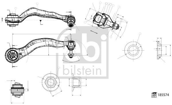 Brat suspensie roata FEBI BILSTEIN 185574