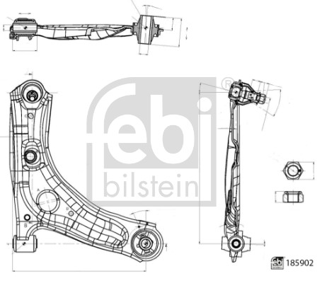 Brat suspensie roata FEBI BILSTEIN 185902