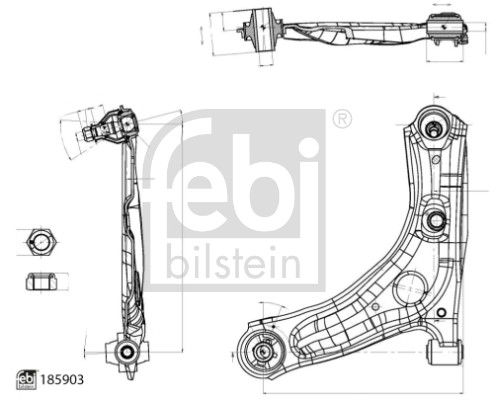Brat suspensie roata FEBI BILSTEIN 185903