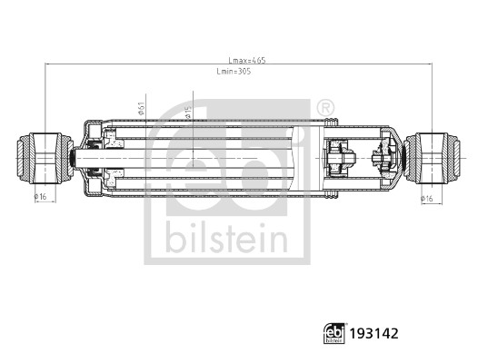 Amortizor CITROEN JUMPER II bus 2.0 BlueHDi 130  diesel 130 cai FEBI BILSTEIN 193142