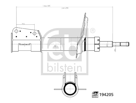 Amortizor FEBI BILSTEIN 194205