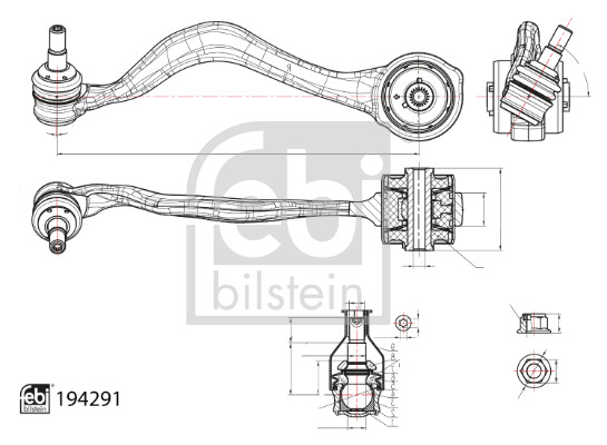 Brat suspensie roata FEBI BILSTEIN 194291