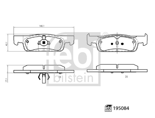 Placute frana FEBI BILSTEIN 195084