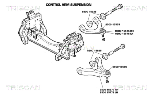 Brat suspensie roata TRISCAN 8500 15575