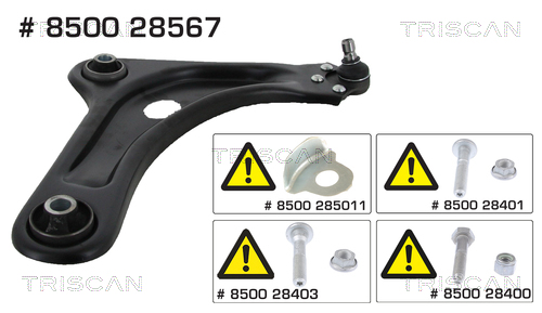 Brat suspensie roata TRISCAN 8500 28567