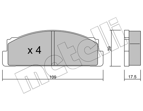 Placute frana METELLI 22-0001-0