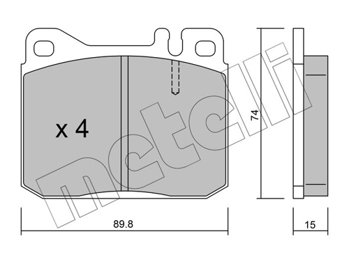 Placute frana METELLI 22-0011-0