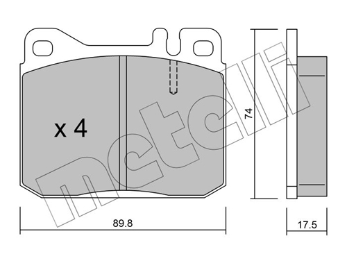 Placute frana METELLI 22-0011-1