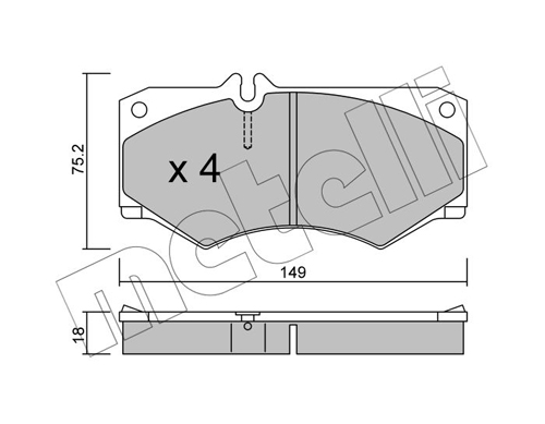 Placute frana METELLI 22-0014-0