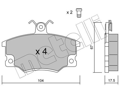 Placute frana METELLI 22-0030-1
