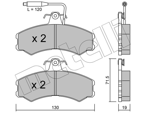 Placute frana METELLI 22-0031-0