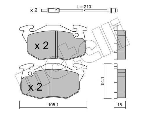 Placute frana METELLI 22-0037-0
