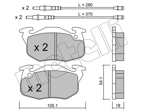 Placute frana METELLI 22-0037-1