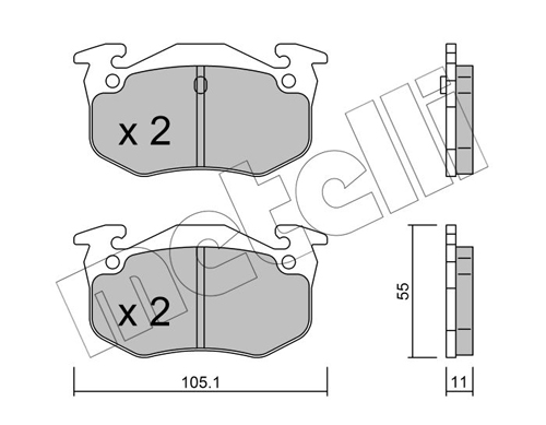 Placute frana METELLI 22-0038-0
