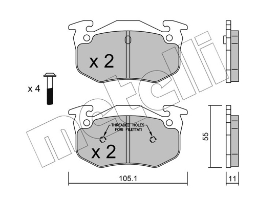 Placute frana METELLI 22-0038-1