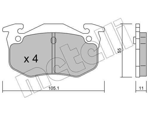 Placute frana METELLI 22-0038-2