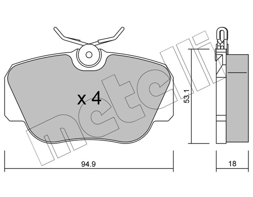 Placute frana METELLI 22-0041-0
