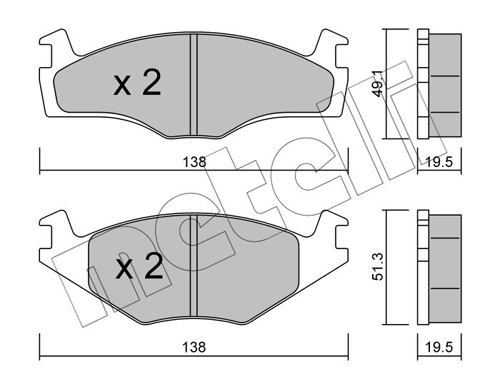 Placute frana METELLI 22-0045-1