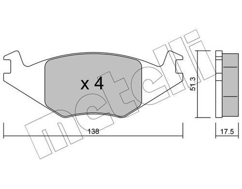 Placute frana METELLI 22-0047-0