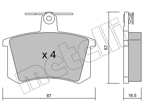 Placute frana METELLI 22-0048-0