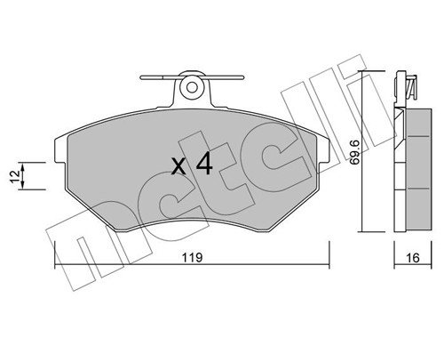 Placute frana METELLI 22-0050-0