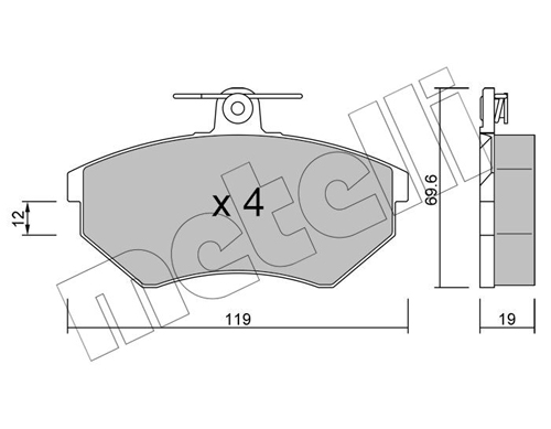 Placute frana METELLI 22-0050-2