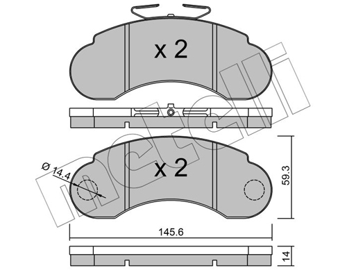 Placute frana METELLI 22-0055-0