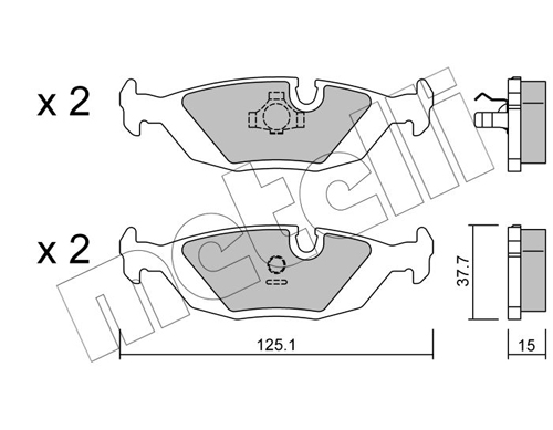 Placute frana METELLI 22-0070-0