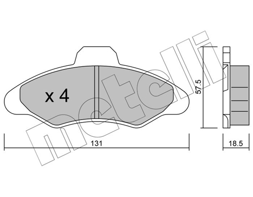Placute frana METELLI 22-0071-0