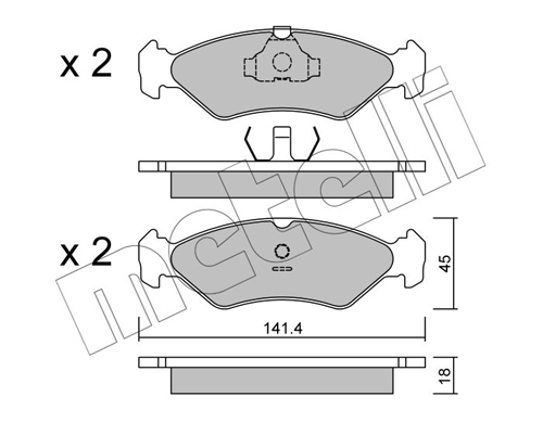 Placute frana METELLI 22-0073-0