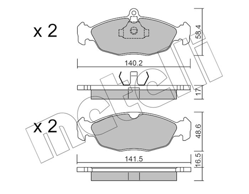 Placute frana METELLI 22-0077-0