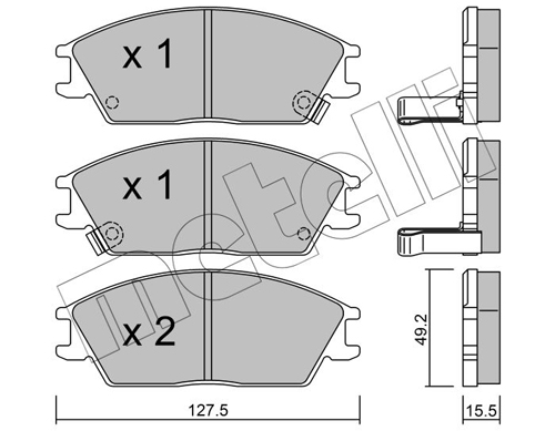 Placute frana METELLI 22-0081-1