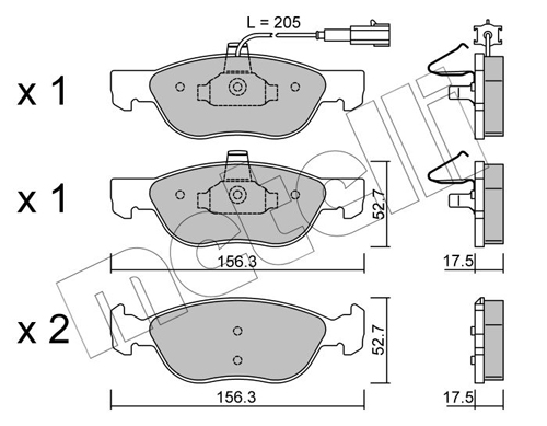 Placute frana METELLI 22-0082-0